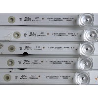 KIT DE LED' PARA TV (5 PIEZAS) / HISENSE SJ.HO.D5500801-3030BS-M-HF / 1.14.HBMD550001 / PANEL HD550S1U31-TXL2\S0\GM\ROH / MODELO LC-55Q7530U