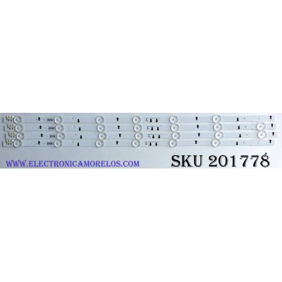 KIT DE LED'S PARA TV (4 PIEZAS) / SAMSUNG D4GE-320DC1-R2 / BN96-30442A / PANEL CY-GH032CSLV1H / MODELOS UN32H5500 / UN32H6350 / UN32J6300 / UE32H5570 / UA32J5500 / LT32E316 / HG32NE478 / LH32DCEMLGC/XL / LH32DCEMLGP / MODELOS COMPATIBLES EN DESCRIPCION