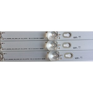 KIT DE LED'S PARA TV ((3 PIEZAS)) / NUMERO DE PARTE 4C-LB4308-YH05J / 006-P1K3532A / TOT_43D2900_3X8_3030C_D6T-2D1_4S1PX2 REV.V2 / T0T_43D2900_3X8_3030C_D6T-2D1_4S1PX2 REV.V2 / PANEL'S LVF430ND1L / LVF430CS0T E7 V1 / MODELOS 43S303 / 43S305 / 43S303TBAA