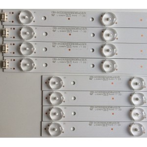 KIT DE LED'S PARA TV (8 PIEZAS) / LG / KE46M4JJ44 / 7710-643000-R100 / 7710-643000-L100 / CRH-A4330300104L6CNR / MODELO 43UJ6200