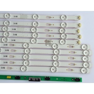 KIT DE LED'S PATA TV (10 PIEZAS) / SAMSUNG / 34791A / 34792A / 34707A / PANEL CY-GK040HGLV7H / MODELO UN40K 06300F 