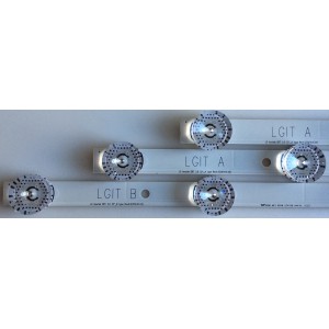 KIT DE LED'S PARA TV (3 PIEZAS) / LG /  6916L-2100A / 6916L-2101A / LGINNOTEK DRT 3.0 32"_A TYPE REV0.2 / PANEL LD320DUE(FH)(B1) / MODELO 32SM5KC-B