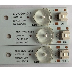 KIT DE LED'S PARA TV (3 PIEZAS) / SEIKI / 910-320-1015 / D1 M102 1 D B / MODELO SE32HY19T