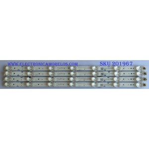 KIT DE LED'S PARA TV (4 PIEZAS) / TCL /  MPEGGIC49LB43_3030F2.1D Z / M-JN-F22 4C-LB4907 / VO.6_20180410 / MODELO 49S325