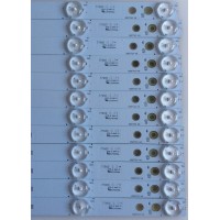 KIT DE LED'S PARA TV (12 PIEZAS) / VIZIO / 77900 / 500TT43 V4 / PANEL TPT500J1-HVN08.A REV:S800A / MODELO D50-D1