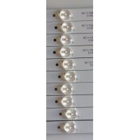 KIT DE LED´S PARA TV ( 10 PIEZAS ) / SCEPTRE / CRH-K55EMC3030T0510R64K-REV.1.1 / M0 1Y158J57DCA984BK / 81490 10655028 / 200947 / MODELO U55 PCIV58CE 