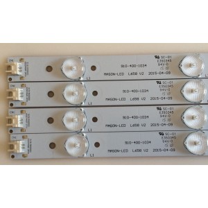 KIT DE LED´S PARA TV ( 4 PIEZAS ) / ELEMENT / 910-400-1034 / MASON-LED L658 V2 / PANEL T400D3-HA24 / LS400HM09 / MODELO ELEFW408 F5G0M