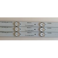 KIT DE LED'S PARA TV ( 3 PIEZAS ) / ELEMENT / IC-B-CNAI32D247 /  M90-A3-J / 21002601 / 4632CL026 /  IC-B-HWBW32D448 / PANEL 72001422, LM315TA-T01 / MODELO ELEFT326 A1400 