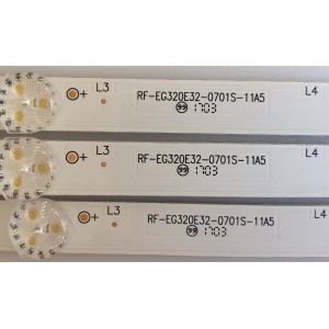 KIT DE LED'S PARA TV ( 3 PIEZAS ) / LG / RF-EG320E32-0701S-11A5 / PANEL HV320WHB-N81 REV1.1 / MODELO 32LJ500B-UB CUSFLH 