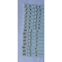 KIT DE LED'S PARA TV ( 15 PIEZAS ) / LG  / EVT LBM650P0701-AA-4(L) / EVT LBM650P0701-AB-5(R) / LA-P0151103 / R4-P0151103 / MODELO LG-65LFS70U 