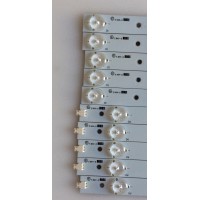 KIT DE LED'S PARA TV (10 PIEZAS) / 39.0-D510-R-C2 / 39.0 -D510-L-C2 / PANEL TPT390J1 HJ1L02 REV:SC1Q / MODELO 39"