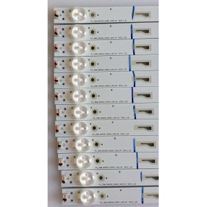 KIT DE LED'S PARA TV (12 PIEZAS) / SANYO / 006-P1K3463A / TCL ODM 500D30 3030C / YHA-4C-LB500T-YH4 / PANEL LVU500CMDX E3 / MODELO M8 50D1400-PTX1 / 