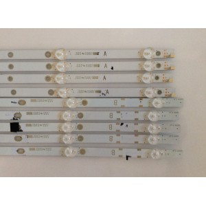 KIT DE LED'S PARA TV (9 PIEZAS) / VIZIO / 09810108CD01 / LB55118 V0_00 / PANEL LSC550FN11-801 / MODELO D55-E0