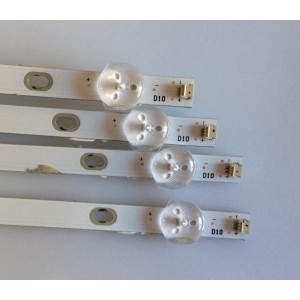 KIT DE LED´S PARA TV ( 4 PIEZAS ) / PROSCAN / AE0110372 / SQY39.5LB_10X4_MCPCB_V1 / PANEL LSC400HN05 / MODELO PLDED4016A A1705 