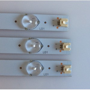 KIT DE LED'S PARA TV (3 PIEZAS) / RF-BS320E32-0801S-07 / T100-K07-3.0-3.2 / 4632DB019 / PANEL HV320FHB-N00 / MODELO LED32YC1600UA