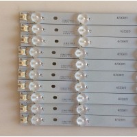 KIT DE LED´S PARA TV ( 10 PIEZAS ) / ELEMENT / IC-A-HWBW50D483 / 4650CA019 / PANEL T500HVN04.1 / MODELO ELEFW504 K1401 