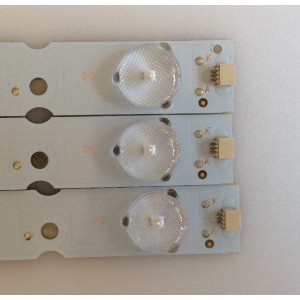 KIT DE LED'S PARA TV (3 PIEZAS) / KJ39512-ZC14F-02 / 140808B3 / 2010001351/B20 / PANEL KM0395LDCH016 / 