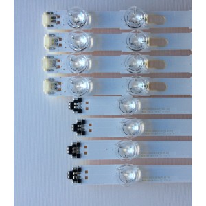 KIT DE LED´S PARA TV ( 8 PIEZAS ) / SAMSUNG / 39782A / 39781A / V6DU-430DCB-R2 / PANEL CY-GM043HGAV7H / MODELO UN43MU6100F 