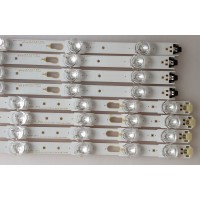 KIT DE LED´S PARA TV ( 8 PIEZAS ) / SAMSUNG / BN96-41220A / BN96-41221A / S_KU6K_43_FL30_L7_REV1.0_160119_LM41-00268A / S_KU6K_43_FL30_R5_REV1.0_160119_LM41-00269A / PANEL CY-GK043HGEV1H / MODELO UE43MU6120KXZT / MAS MODELOS EN DESCRIPCION 