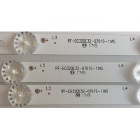 KIT DE LED´S PARA TV ( 3 PIEZAS ) UPSTAR / LG / RF-EG320E32-0701S-11A5 / 344761000093000 / PANEL BOEI320WX1-01 / MODELO 32LJ500B-UB / 32"