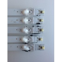 KIT DE LED´S PARA TV SHARP / HISENSE (5 PIEZAS) / NUMERO DE PARTE JL.D580A1330-365AS-M_V02 / PANEL'S CV580U2-T01 / HD580S102-L1 / HD580S1U91-L1 / HD580S1U03-L1 / V580DJ4-QE1 / MODELOS LC-58Q7370U / LC-58Q7330U / LC-58Q620U / 58R6000FM / 58R6E