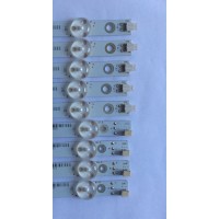 KIT DE LED´S PARA TV ( 9 PIEZAS ) / VIZIO / LB55076 / 098101085508 / 098101085507 / LB55076  V0_03 / LB55076 V1_02 / PANEL T550HVN08.4 / MODELO E55-D0 / NOTA IMPORTANTE : KIT CUENTA ORIGINALMENTE 10 PIEZAS ((INCOMPLETO 9 PIEZAS))