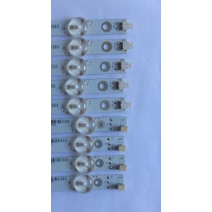 KIT DE LED´S PARA TV ( 9 PIEZAS ) / VIZIO / LB55076 / 098101085508 / 098101085507 / LB55076  V0_03 / LB55076 V1_02 / PANEL T550HVN08.4 / MODELO E55-D0 / NOTA IMPORTANTE : KIT CUENTA ORIGINALMENTE 10 PIEZAS ((INCOMPLETO 9 PIEZAS))