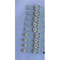 KIT DE LED´S PARA TV ( 9 PIEZAS ) / VIZIO / LB55076 / 098101085508 / 098101085507 / LB55076  V0_03 / LB55076 V1_02 / PANEL T550HVN08.4 / MODELO E55-D0 / NOTA IMPORTANTE : KIT CUENTA ORIGINALMENTE 10 PIEZAS ((INCOMPLETO 9 PIEZAS))