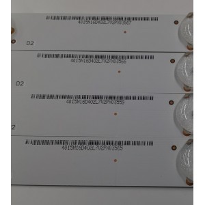 KIT DE LEDS PARA TV ELEMENT ORIGINAL 4 PIEZAS / NUMERO DE PARTE D-CNCF43D599 / 910-430-1001/C003 / 02-L7-V2/20160122 / 4015N16D402L7V2PX0 / PANEL T430-16A-DLED / MODELO ELST4316S