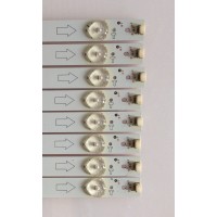 KIT DE LED'S PARA TV ( 8 PIEZAS) / SEIKI / 40-LB4310-LBF2XG / E193079-B / 0402120327 / PANEL LVF430SSTME27 V3 / MODELO SE55UY04