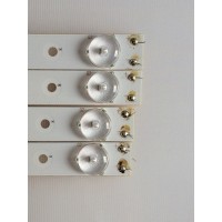 LED PARA TV (4 PIEZAS) / HISENSE / LGL4049-3528ES-101 / 160119-123 / E177671 / PANEL 43+10-50D XL BD / MODELO 43H7050D