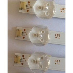 KIT DE LED´S PARA TV NOTA IMPORTANTE : KIT CUENTA ORIGINALMENTE  14 PIEZAS (INCOMPLETO 13 PIEZAS) / RCA AE0110352 / JL.D650A1235-031DS-M / N180731 / PANEL HV650QUB-N9D / MODELO RNSMU6536