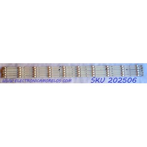 KIT DE LED'S PARA TV (5 PIEZAS) / SHARP 1187274 / L2_E5_BUM_S10_1_R1.0_S18_170_LM41-00604A  / E166702 / LM41-00604A / PANEL HD550S1U51-T0L1\S2\GM\ROH / MODELO LC-55Q620U / MIDEN 1.6 METROS