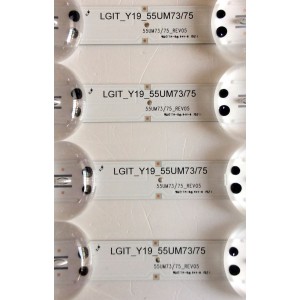 KIT DE LED´S PARA TV (4 PIEZAS) / LG EAV64692001 / LGIT_Y19_55UM73/75 / 55UM7375_REV05 / EAV 6449 2001 / EAV64832801 / PANEL NC550DQG-ABHX3 / MODELOS 55UM7300AUE / 55UM7300AUE.BUSYLJR / 55UM7300AUE.BUSYLOR 