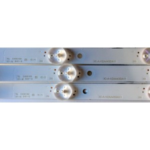 KIT DE LED´S PARA TV (3 PIEZAS) / TCL IC-A-VZAA43DA11 / 09810100K116 / E466169 / BC1C-SCCT-2-3-659-16  / PANEL LVU550 / MODELO 55S423