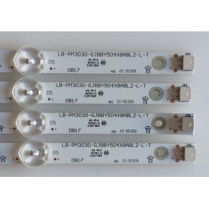 KIT DE LED´S PARA TV INSIGNIA (8 PIEZAS) / LB-PM3030-GJBBY504X8ABL2 / LB-PM3030-GJBBY504X8ABL2-L-T / LB-PM3030-GJBBY504X8ABL2-R-T / 50AAE2-R / 50AAE2-L / PANEL TPT500B5 / MODELO NS-50DF710NA19