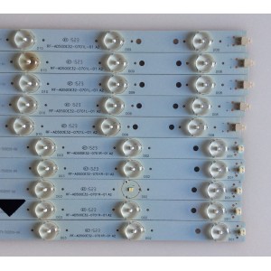 KIT DE LED'S PARA TV PROSCAN (10 PIEZAS) / RF-AD500E32 / RF-AD500E32-0701L-01 A2 / RF-AD500E32-0701R-01 A2 / MODELO PLDED5068A-B 