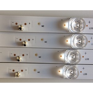 KIT DE LED´S PARA TV ELEMENT (4 PIEZAS) / 20180411 / 3P50TA002-A1 / 4650TA003 / 4650TA004 / 3P50TA002-A0 / 112600141-YC00 / 112600140-YC00 / PANEL V500HJ4-Q01  REV.C2 / MODELOS E2SW5018 J8CBM6B3 / E4STA5017 F8C6M