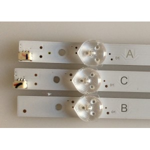 KIT DE LED'S PARA TV VIZIO (3 PIEZAS) / IC-C-VZAA39D678 / 0981-0100-3113 / 0981-0100-3114 / 0981-0100-3115 / IC-C-VZAA39D678A /  IC-C-VZAA39D678B / IC-C-VZAA39D678C / PANEL T390XVN01.0 / MODELOS D39H-D0 LAUAUICS / D39H-D0 LAUAUIDS / D39H-D0 LAUAUIES