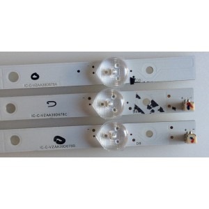 KIT DE LED'S PARA TV VIZIO (3 PIEZAS) / IC-C-VZAA39D678 / 0981-0100-3113 / 0981-0100-3114 / 0981-0100-3115 / IC-C-VZAA39D678A /  IC-C-VZAA39D678B / IC-C-VZAA39D678C / PANEL T390XVN01.0 / MODELOS D39H-D0 LAUAUICS / D39H-D0 LAUAUIDS / D39H-D0 LAUAUIES