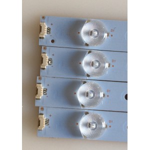 KIT DE LED´S PARA TV POLAROID (4 PIEZAS) / DLED395M1-09-A1 / PANEL V400HJ6-PE1 REV.C2 / MODELO 40GSR3000FM