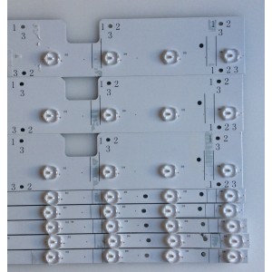 KIT DE LED'S PARA TV HISENSE ((8 PIEZAS)) / NUMERO DE PARTE CRH-BX50AB13030T081692N-A-REV / CRH-BX50AB13030T081692N-B-REV / CRH-BX50AB23030T081692N-A-REV / CRH-BX50AB23030T081692N-B-REV / SVH500AB2-A / SVH500AB2-B / PANEL HD500V3U51-TAL3 / MODELO 50H8F