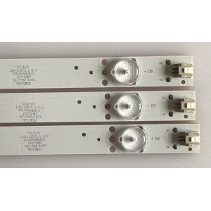 KIT DE LED'S PARA TV ELEMENT (3 PIEZAS) / 303TH320042 / TFGJ32D06-ZC21FG-07 / PANEL D320D3-GTB3-C0X / MODELO ELEFT326 H5F2M