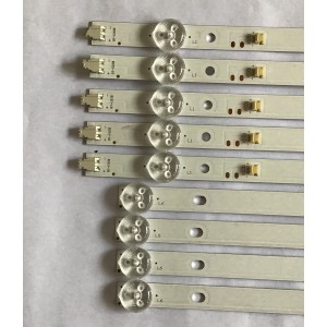 KIT DE LED´S PARA TV RCA (9 PIEZAS) / 55A06 / DLED55SMD 5X9 0002.A-2 / M204/K4/H / 50201001  16 / PANEL'S LK550RA1A08 / LC546PU2L MODELO RNSMU5536-B ((KIT ORIGINALMENTE CUENTA 10 PIEZAS INCOMPLETO SOLO 9 PIEZAS))