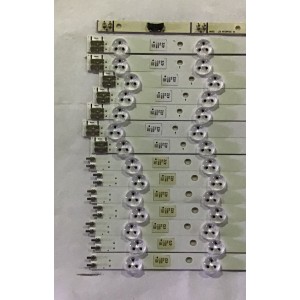 KIT DE LED'S PARA TV SAMSUNG (14 PIEZAS) / SLED 2012SVS55 3228 RIGHT07 REV1.1 120410 / SLED 2012SVS55 3228 FHD LEFT07 REV1.1 120410 / PANEL'S DE550CGM-C1 / LTJ550HW12-V / MODELO UN55EH6000FXZA