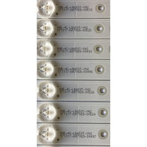 KIT DE LED'S PARA TV HITACHI (12 PIEZAS) 006-P1K3427B / TCL_0DM_650D30_3030C_12X8_V4 / YHE-4C-LB650T-YH2 / MODELO 65R8