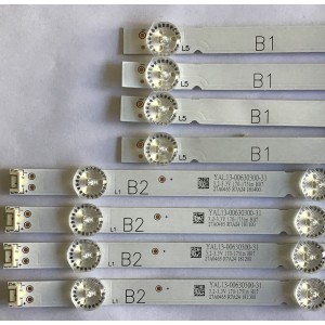 KIT DE LED'S PARA TV SKYWORTH (8 PIEZAS) / RF-AZ550E30 / RF-AZ550E30-0601A-20 A2 / RF-AZ550E30-0501A-20 A2 / YAL13-00630300-31 / PANEL SDL550WY(LD0-612) / MODELO 55U5A