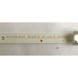 "LED PARA TV TCL / GIC43LB32_3030F2.1D / GIC43LB32_3030F2.1D_V0.9_20180704 / 4C-LB4311 / PANEL LVU430NDEL / MODELO 43S423LDAA / NOTA IMPORTANTE : KIT CUENTA ORIGINALMENTE 2 PIEZAS ((INCOMPLETO 1 PIEZA))	"