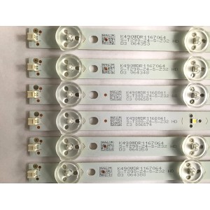 "KIT DE LED'S PARA TV / K490WDR / 4708-K49WDR-A1213K11 / K490WDR1168041 / PANEL K490WDR1 / MODELO 49L621U / NOTA IMPORTANTE : KIT CUENTA ORIGINALMENTE 11 PIEZAS ((INCOMPLETO 10 PIEZAS))	"