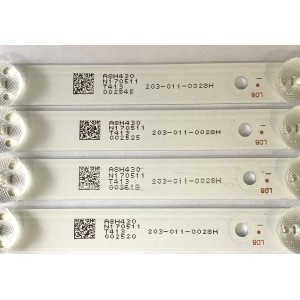 KIT DE LED'S PARA TV POLAROID (4 PIEZAS) / 203-011-0028H / JL.D395A1235-170BS-M / PANEL V400HJ6-PE1 REV.C3 / MODELO 40GSR3000FC